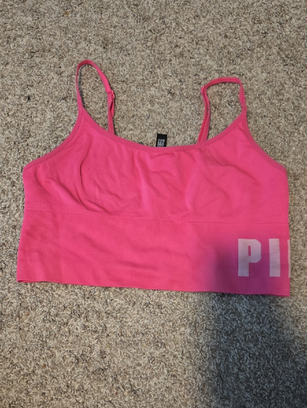 PINK Victoria's Secret Hot Pink Seamless Bralette